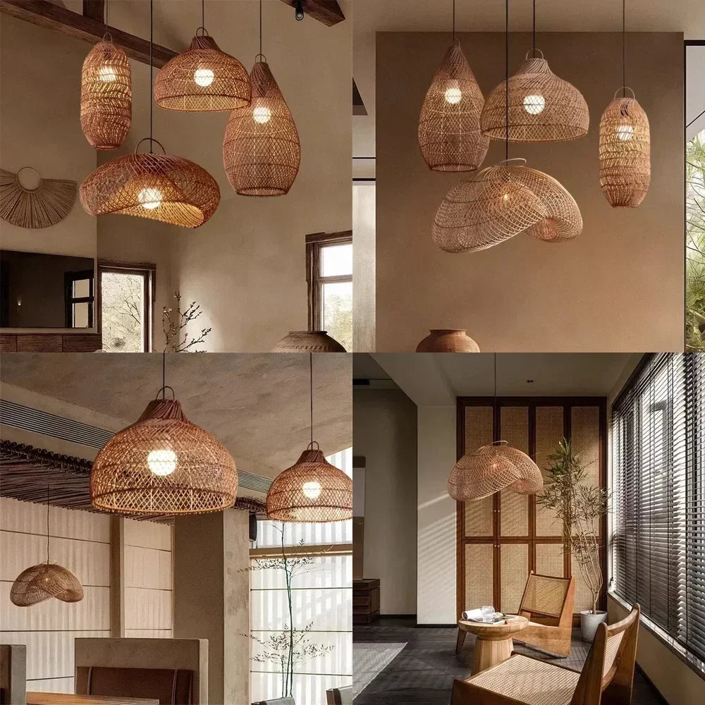 Pendant Lamp - Vintage Wicker Rattan
