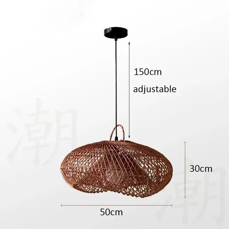 Pendant Lamp - Vintage Wicker Rattan