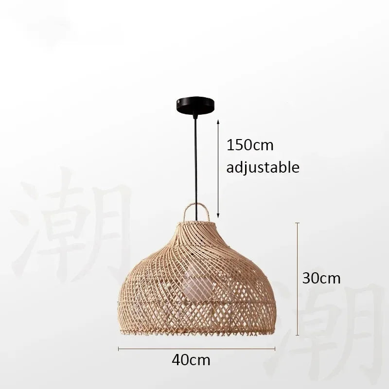 Pendant Lamp - Vintage Wicker Rattan