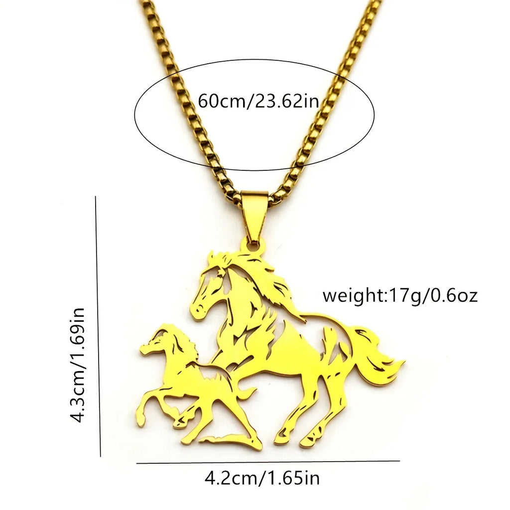 Pendant Necklace - Stainless Steel Animal Lover