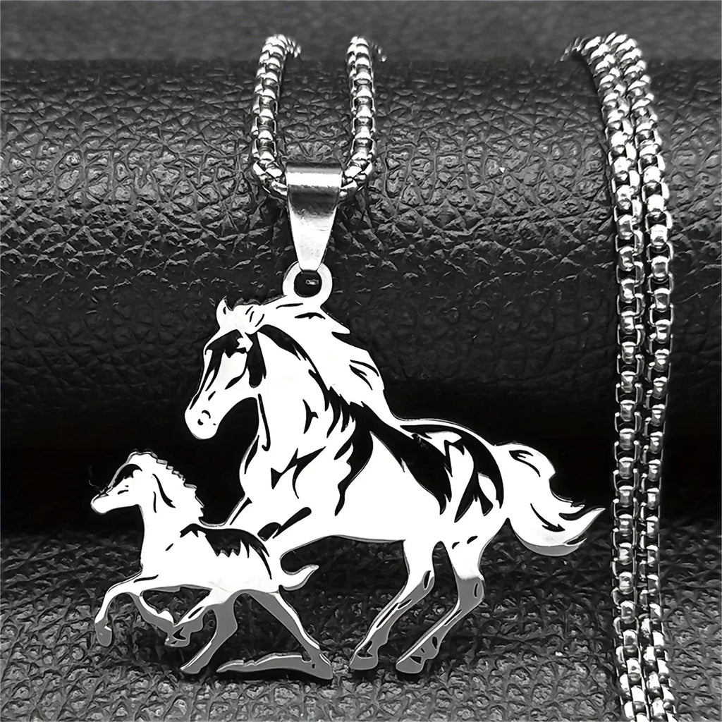 Pendant Necklace - Stainless Steel Animal Lover