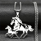 Pendant Necklace - Stainless Steel Animal Lover