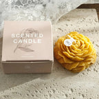 White soy wax peony scented candles, single-wick, handcrafted floral décor - House of Avana