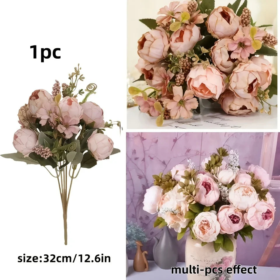 Peony Set - Realistic Floral White