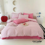 Pepper Candy Stripe Bedding Set / Fuchsia Ever Lasting