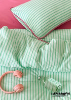 Pepper Candy Stripe Bedding Set / Fuchsia Ever Lasting