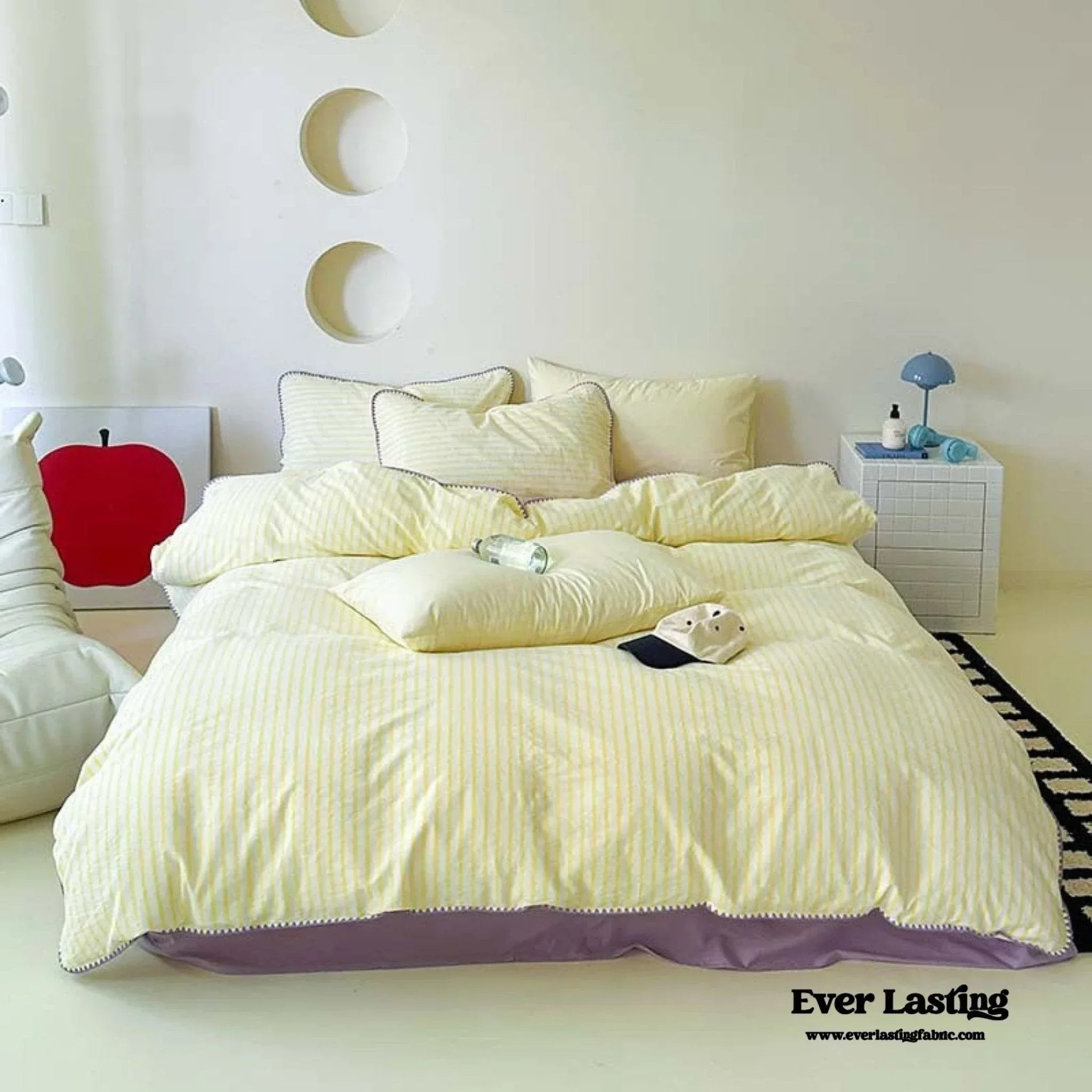 Pepper Candy Stripe Bedding Set / Fuchsia Ever Lasting