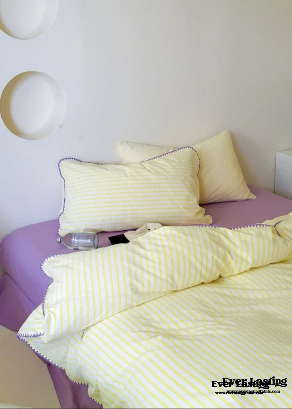 Pepper Candy Stripe Bedding Set / Fuchsia Ever Lasting