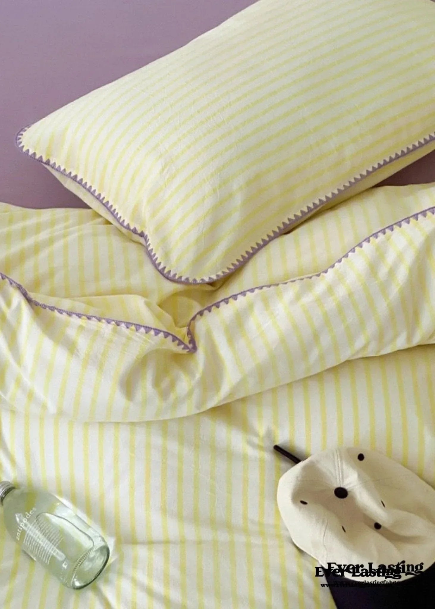 Pepper Candy Stripe Bedding Set / Fuchsia Ever Lasting