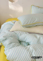 Pepper Candy Stripe Bedding Set / Fuchsia Ever Lasting