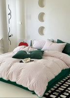 Pepper Candy Stripe Bedding Set / Fuchsia Ever Lasting