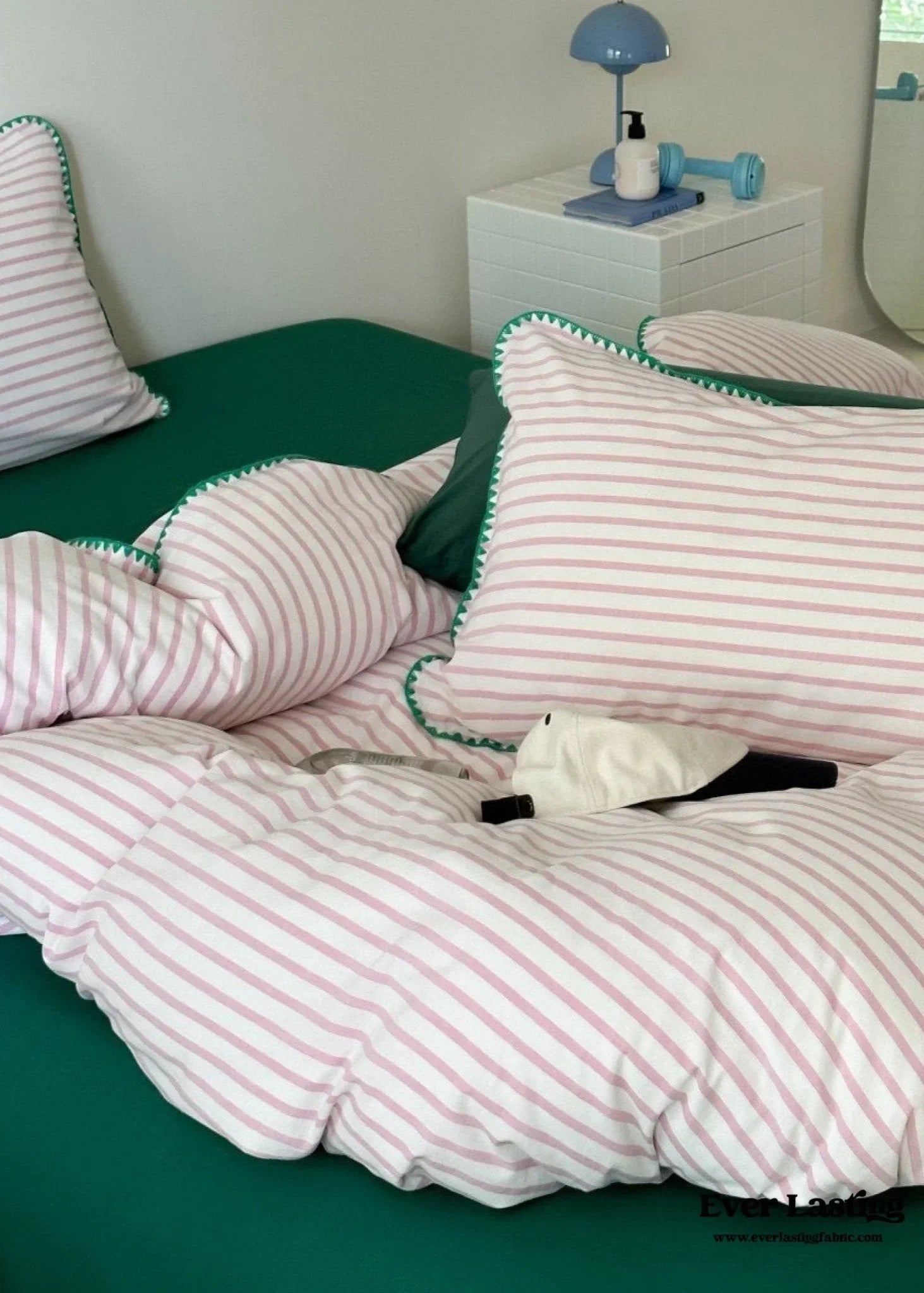 Pepper Candy Stripe Bedding Set / Fuchsia Ever Lasting