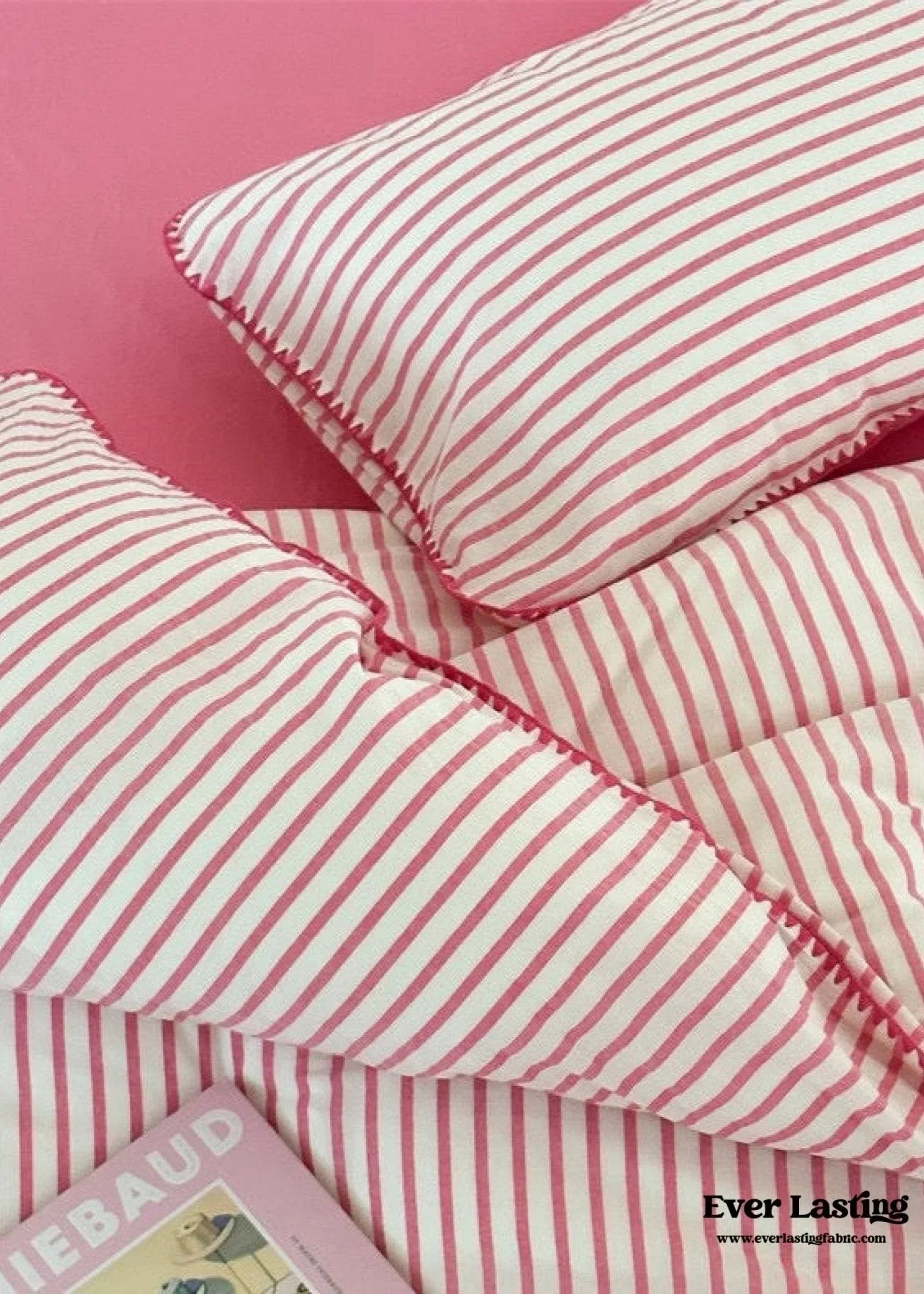 Pepper Candy Stripe Bedding Set / Fuchsia Ever Lasting