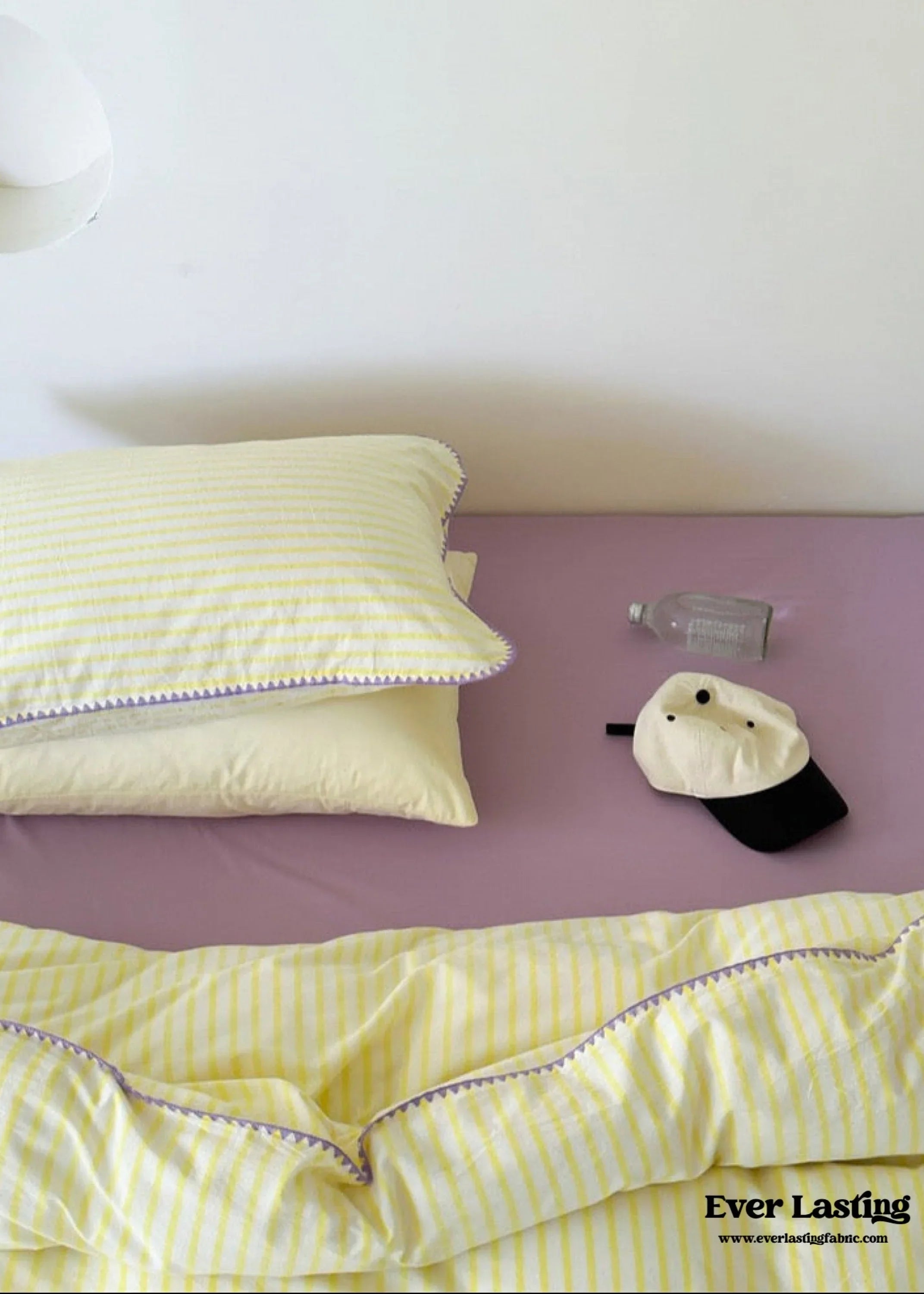Pepper Candy Stripe Bedding Set / Green + Pink Ever Lasting