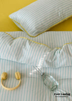 Pepper Candy Stripe Bedding Set / Green + Pink Ever Lasting