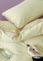 Pepper Candy Stripe Bedding Set / Green + Pink Ever Lasting
