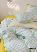 Pepper Candy Stripe Bedding Set / Green + Pink Ever Lasting