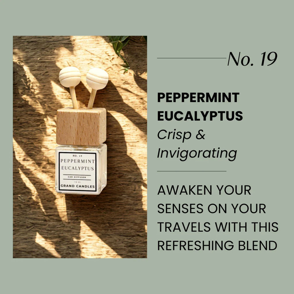 Peppermint Eucalyptus Car Diffuser Grand Candles LLC