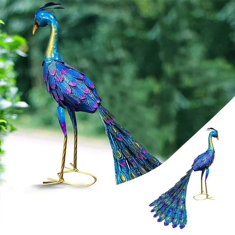 Perfect Metal Peacock Statue - Elegant Outdoor Garden, Lawn, and Patio Decor for Parties & Weddings House Of Avana