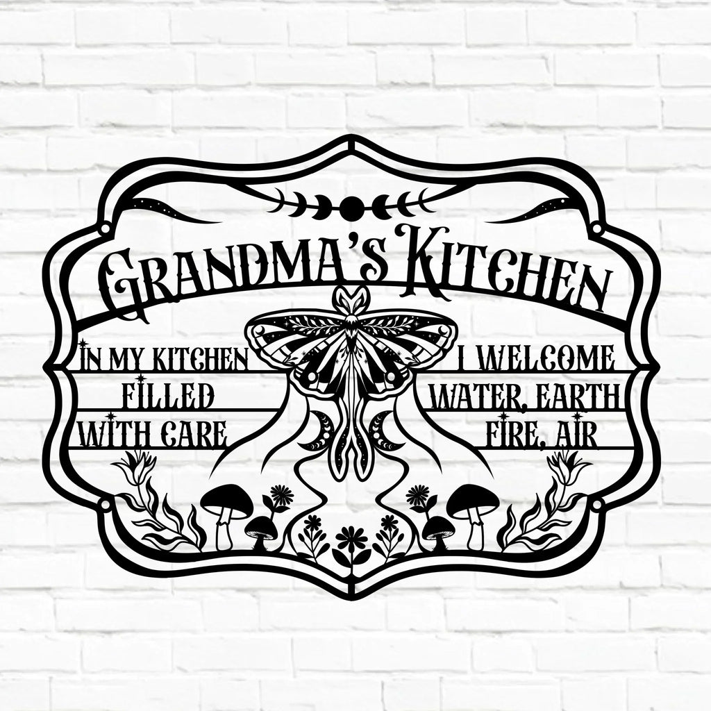 Personalized In The Kitchen Metal Sign - Gift Idea For Grandma/Mom/Sister/Friend/Wife
