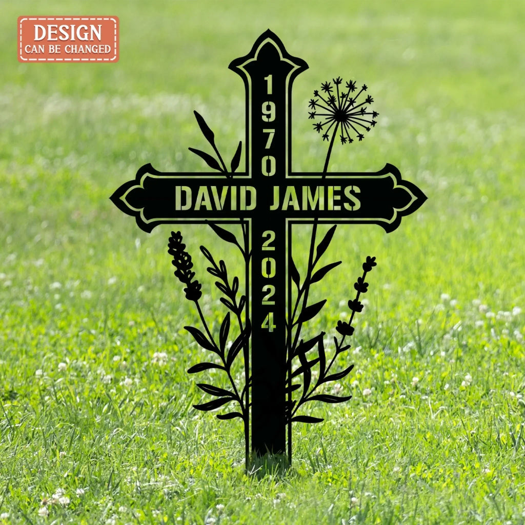 Personalized Memorial Black Metal Sign - Memorial Gift Idea For Family Member