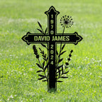 Personalized Memorial Black Metal Sign - Memorial Gift Idea For Family Member