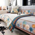 Pet Proof Couch Cover - Boho Chenille Sofa Cover with Tree Embroidery topspet