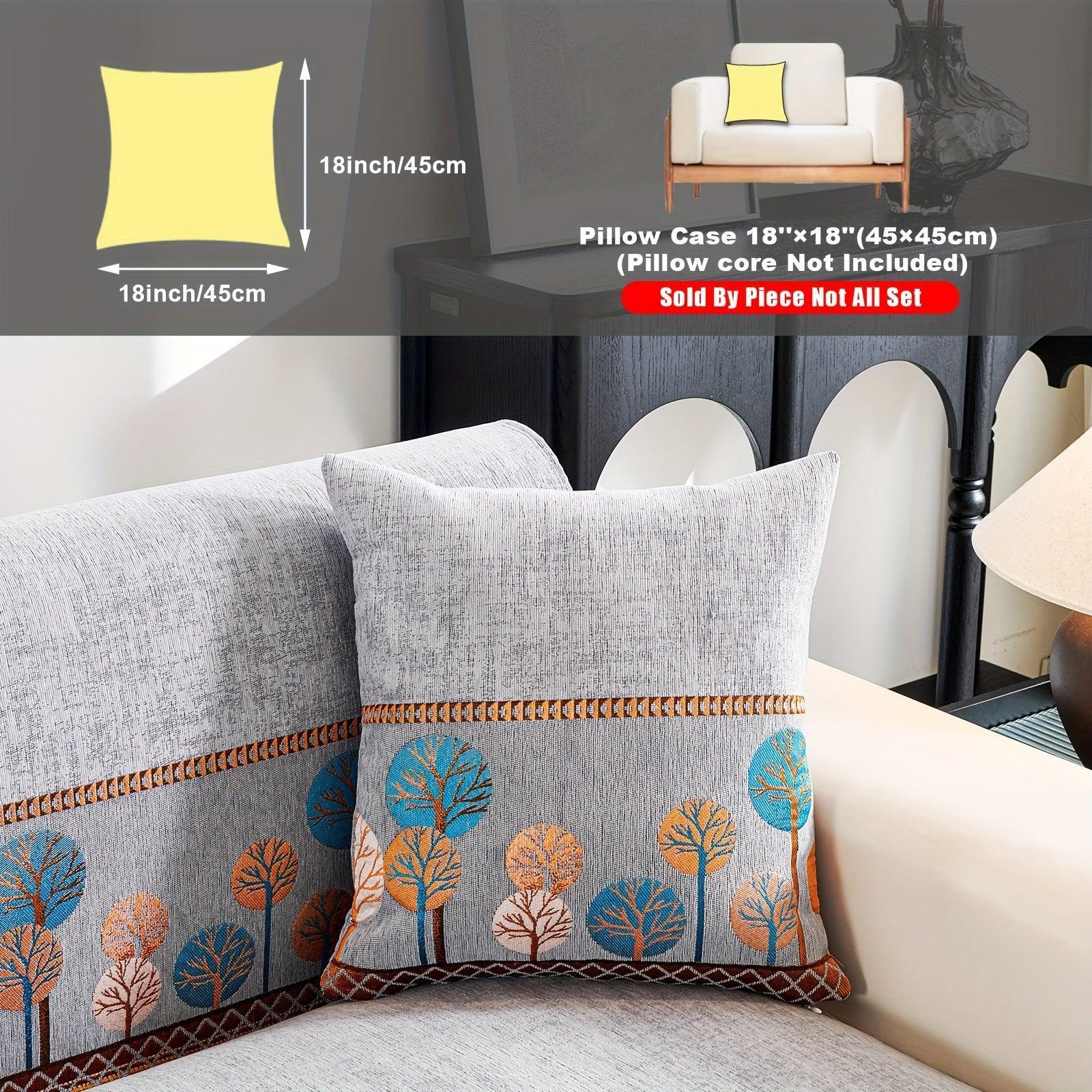 Pet Proof Couch Cover - Boho Chenille Sofa Cover with Tree Embroidery topspet