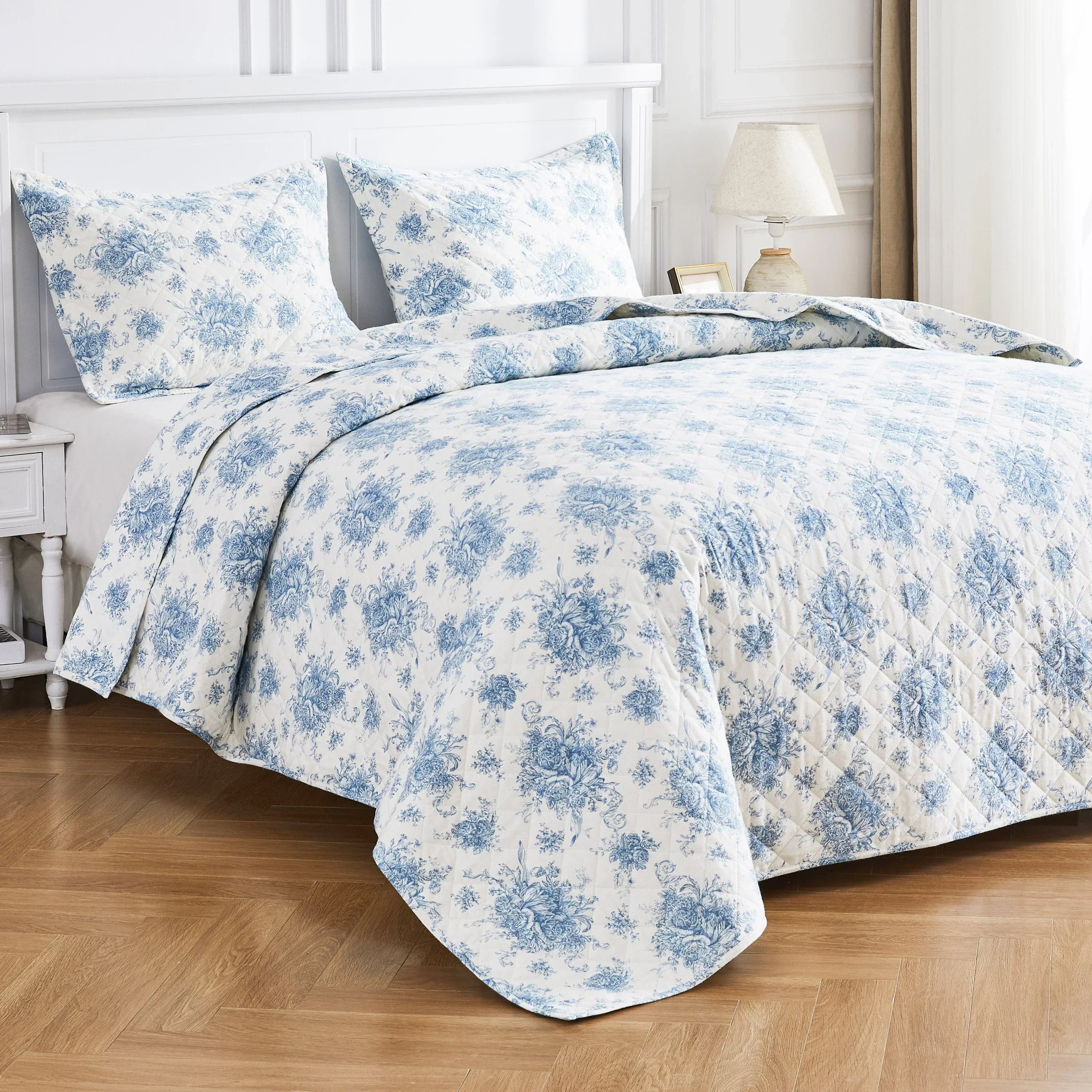 Petit Toile Cotton Flannel Quilt Set Mélange Home
