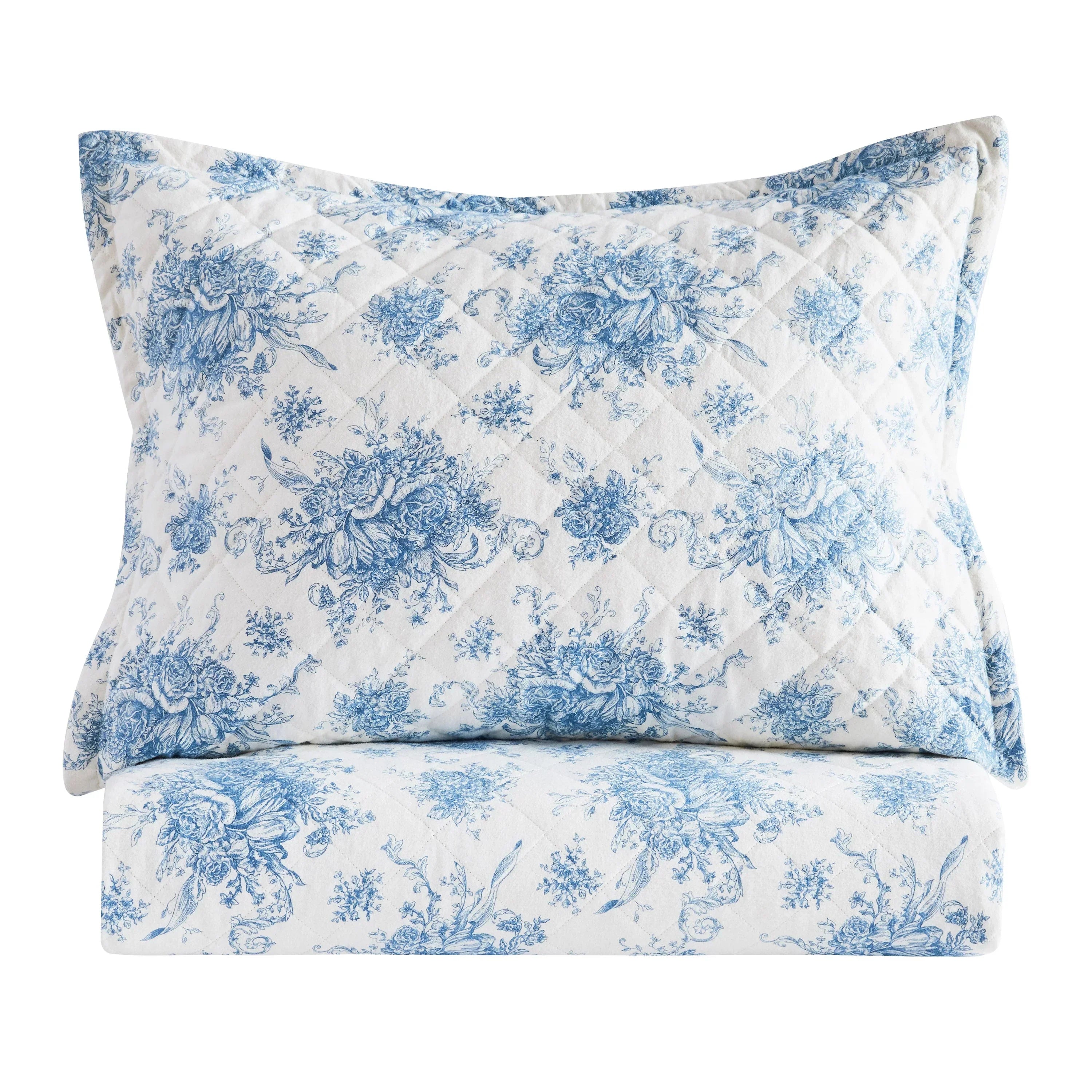 Petit Toile Cotton Flannel Quilt Set Mélange Home