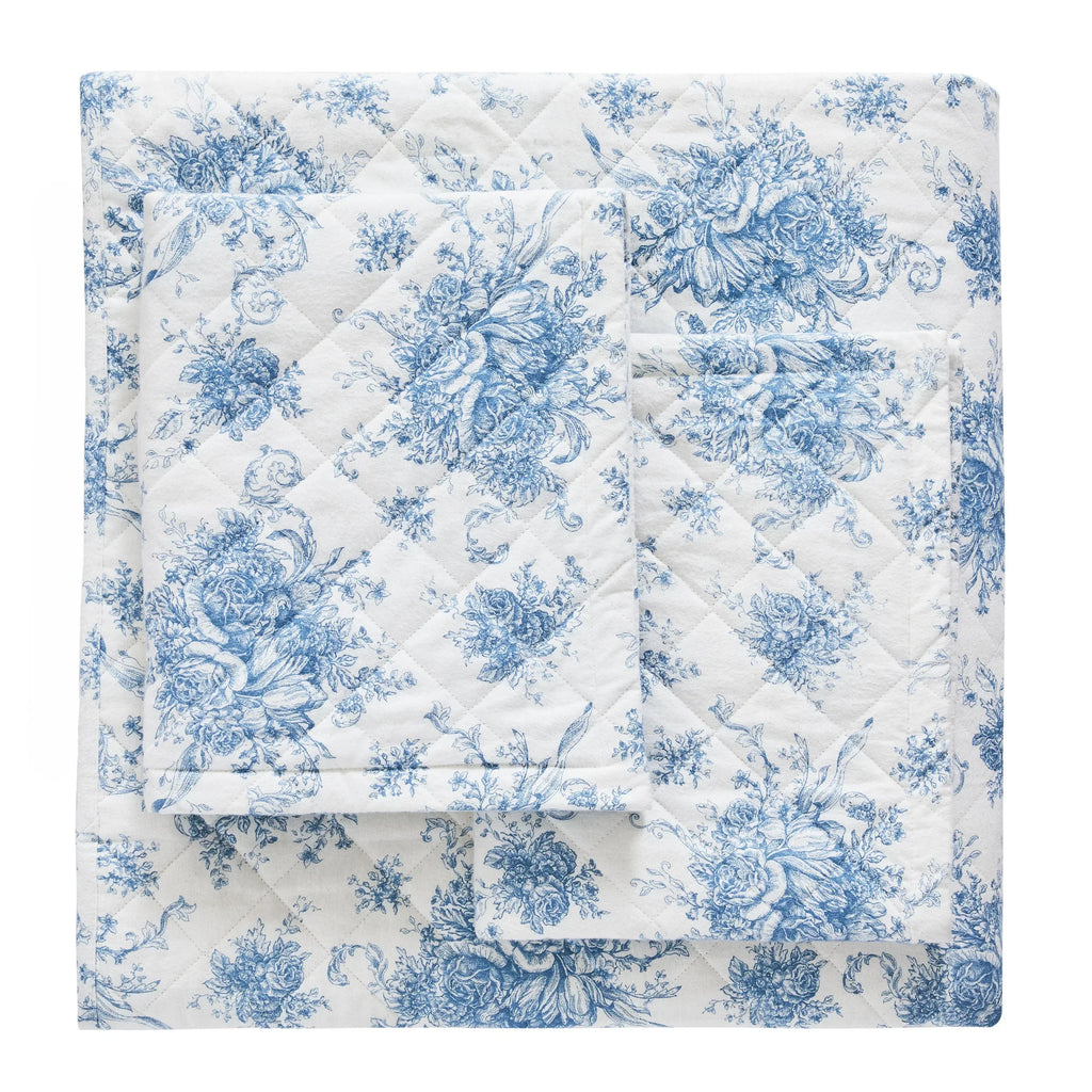 Petit Toile Cotton Flannel Quilt Set Mélange Home