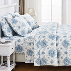 Petit Toile Cotton Flannel Quilt Set Mélange Home
