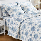 Petit Toile Cotton Flannel Quilt Set Mélange Home