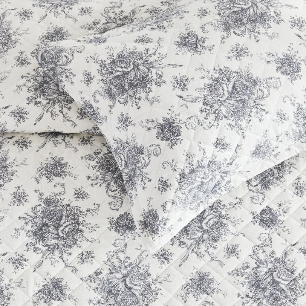 Petit Toile Cotton Flannel Quilt Set Mélange Home