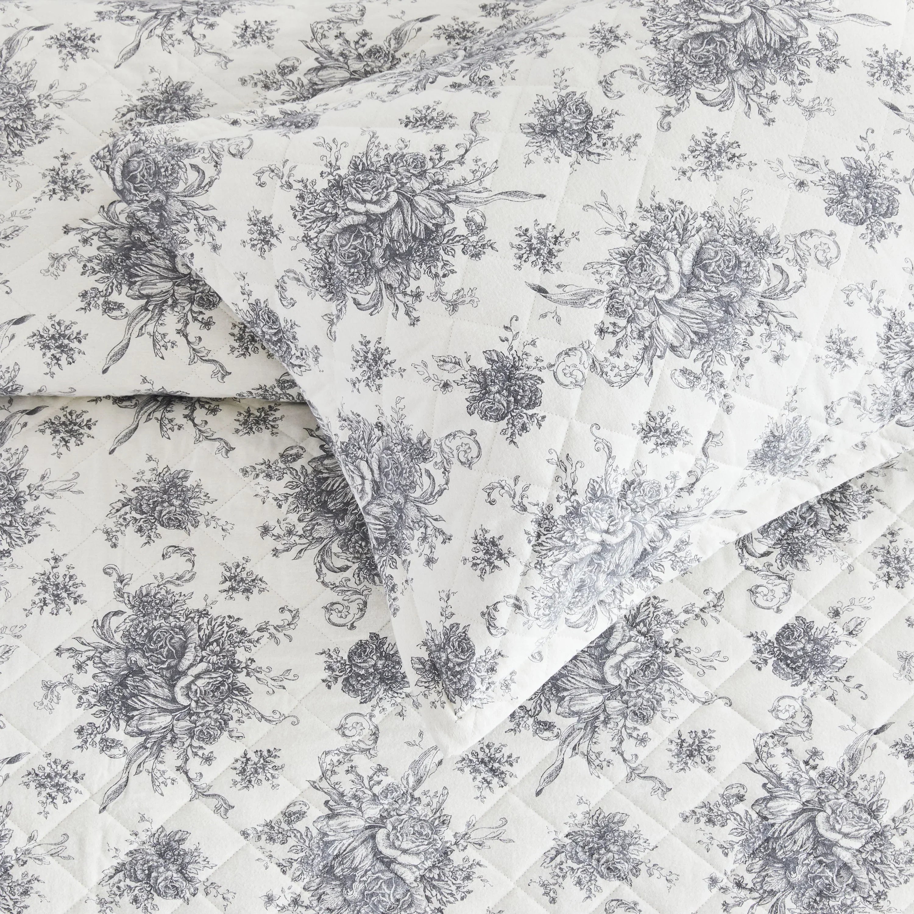 Petit Toile Cotton Flannel Quilt Set Mélange Home