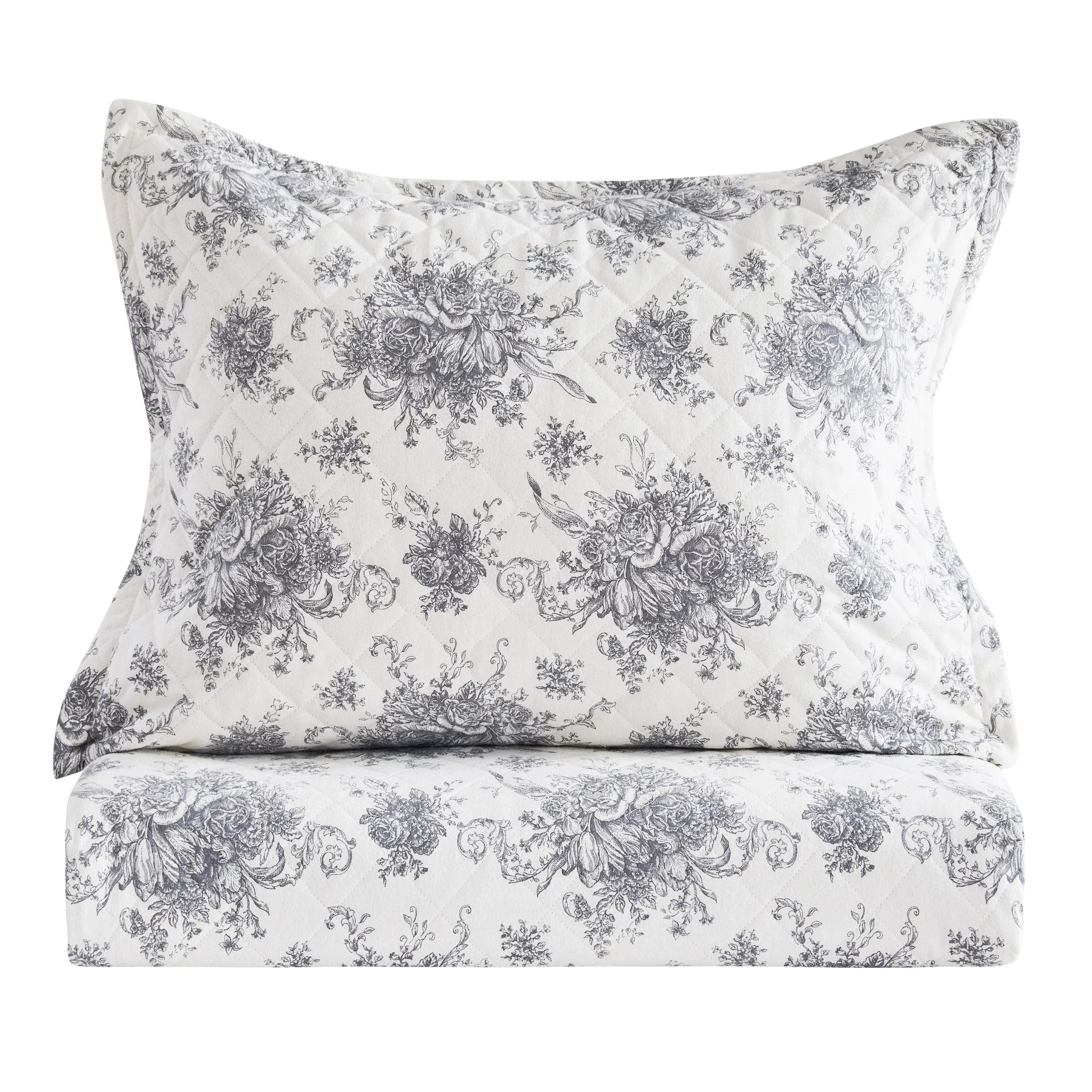 Petit Toile Cotton Flannel Quilt Set Mélange Home
