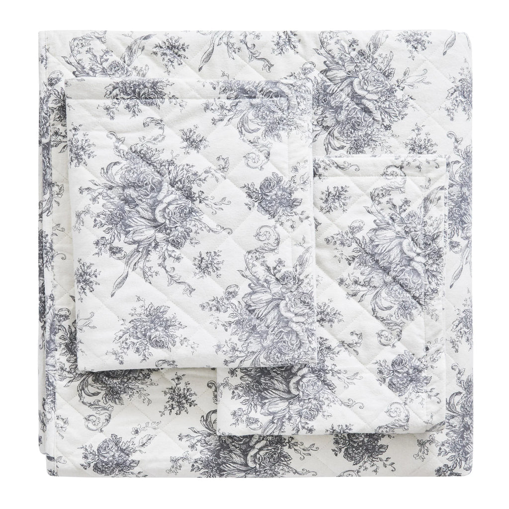 Petit Toile Cotton Flannel Quilt Set Mélange Home