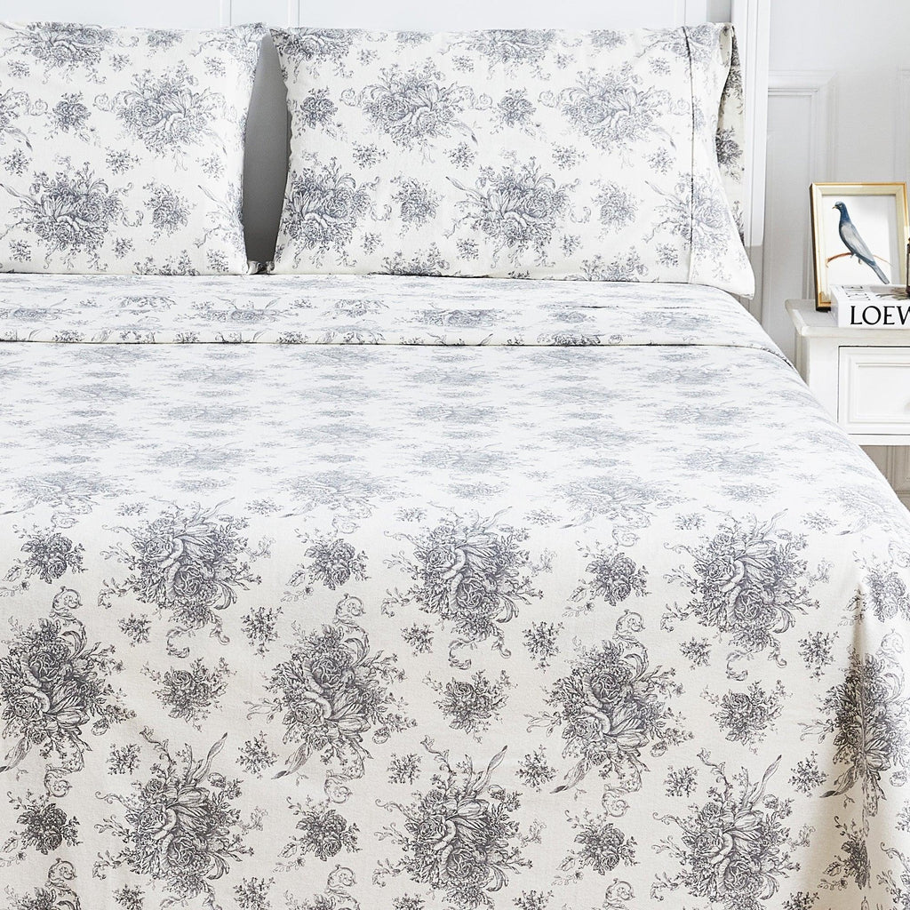 Petit Toile Flannel Sheet Sets Mélange Home