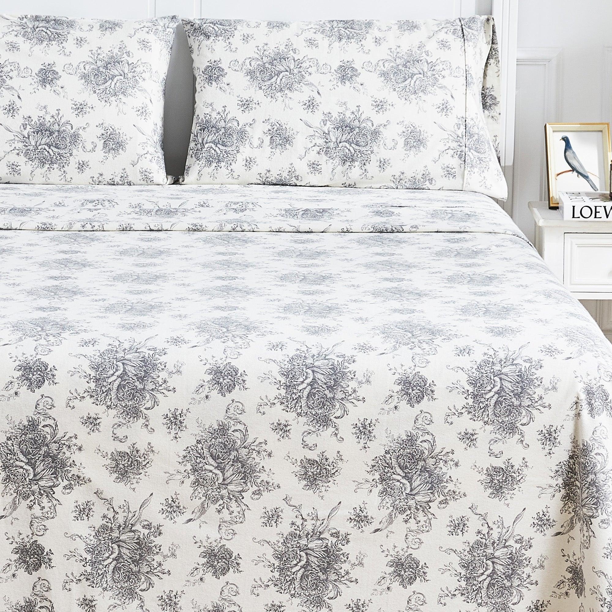 Petit Toile Flannel Sheet Sets Mélange Home