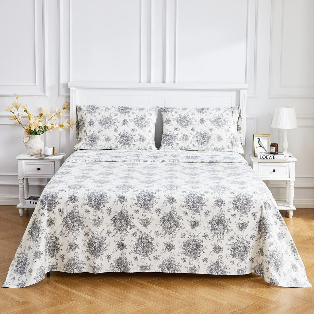 Petit Toile Flannel Sheet Sets Mélange Home