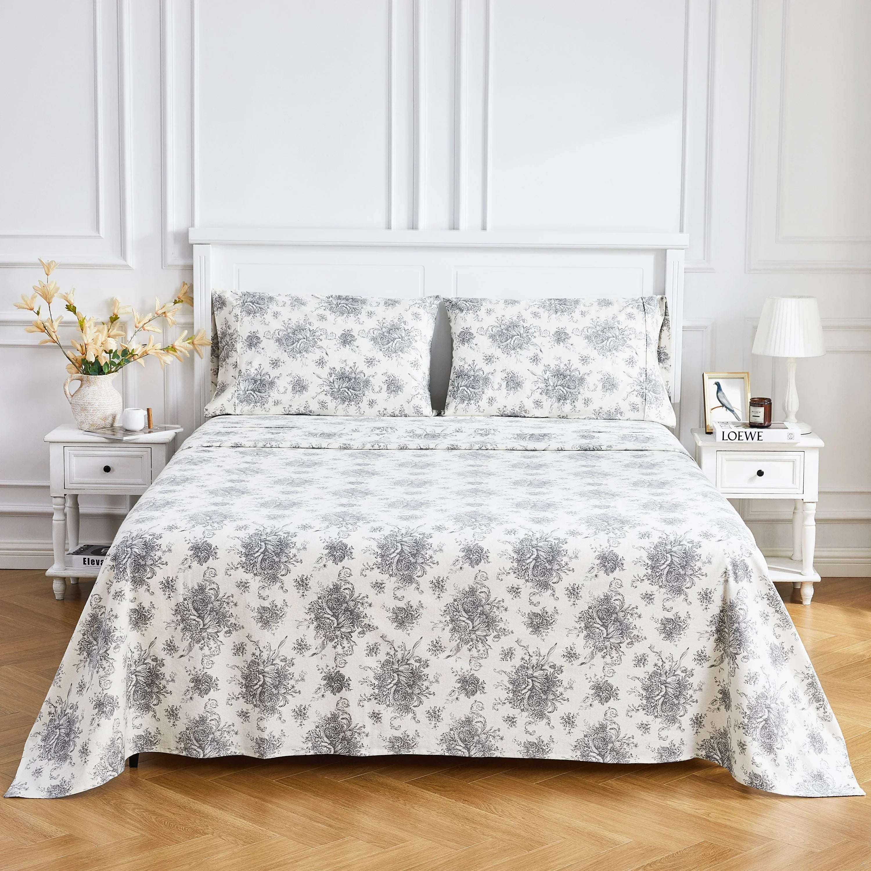 Petit Toile Flannel Sheet Sets Mélange Home