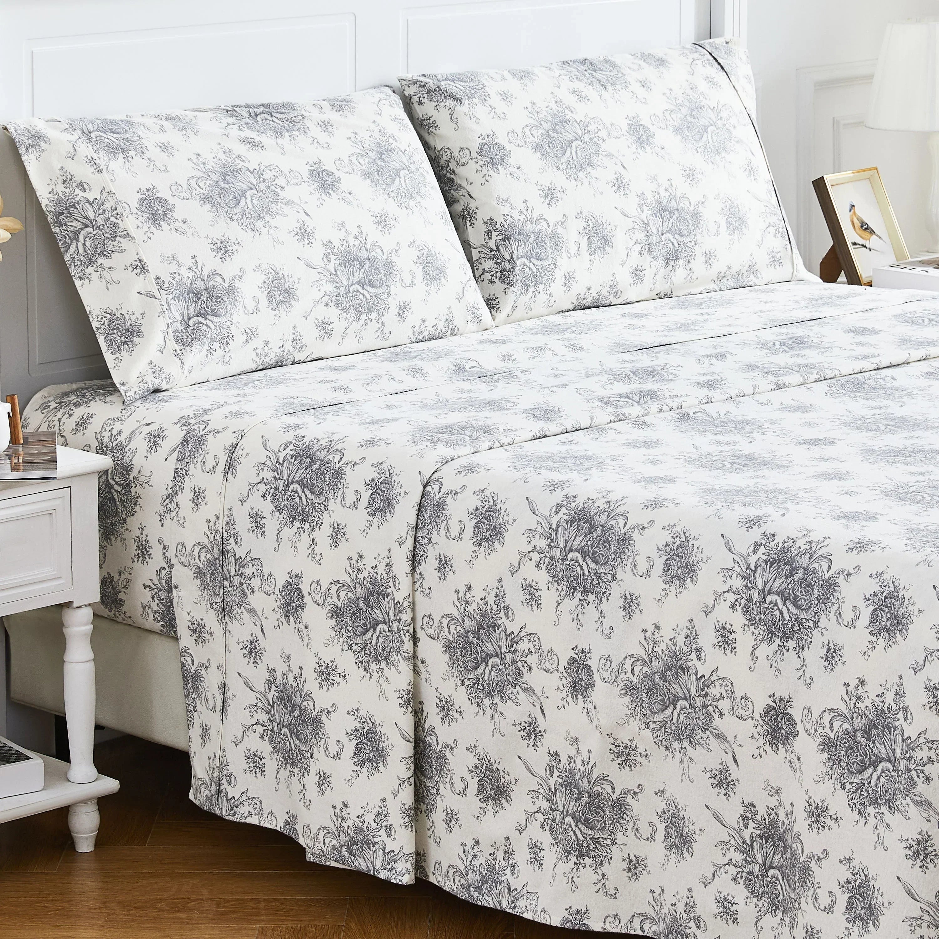 Petit Toile Flannel Sheet Sets Mélange Home