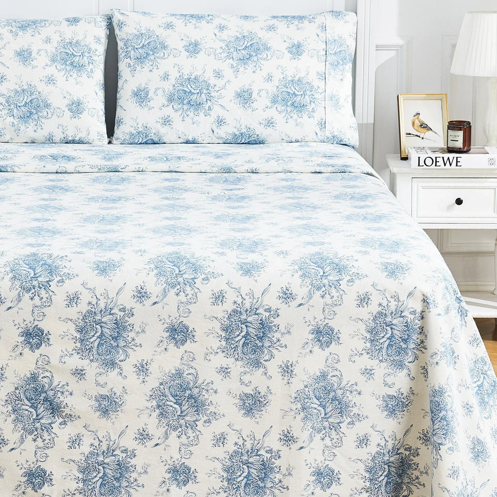 Petit Toile Flannel Sheet Sets Mélange Home
