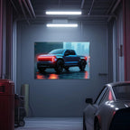 Pickup Truck Neon Wall Art – UV Printed LED Plexiglass Sign for Garage or Workshop Decor | Car Enthusiast Gift | Free Shipping Peony Atelier