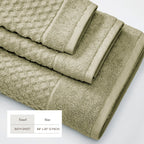 Cotton Diamond Waffle Weave Bath Towel Set - Grayson Collection