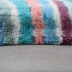 Canvello Handmade Multi Color Rainbow Pillow - 16x24, angled view - House Of Avana