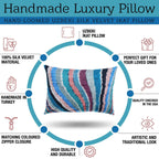 Canvello Handmade Multi Color Rainbow Pillow - 16x24, top view - House Of Avana