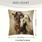 Pillow Cover - Decorative Brown White 45x45cm