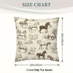 Pillow Cover - Vintage Toile Pattern Cotton 45x45cm