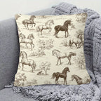 Pillow Cover - Vintage Toile Pattern Cotton 45x45cm